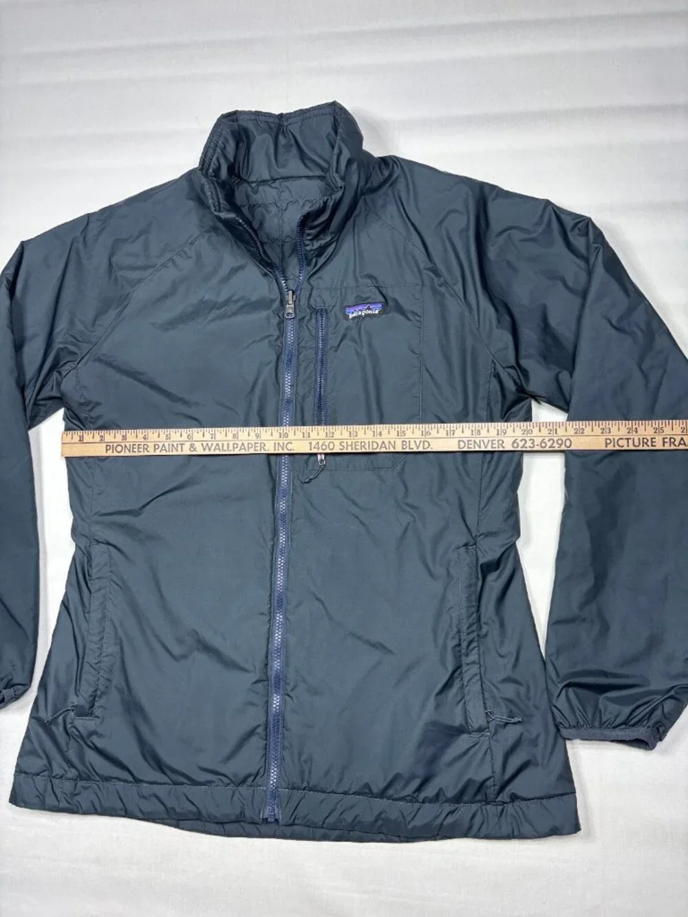 Patagonia Snowbelle Insulated Reversible Puffer Jacket Liner Blue Womens Med